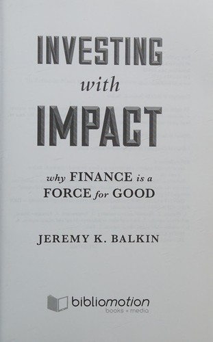Investing With Impact - Book Summary